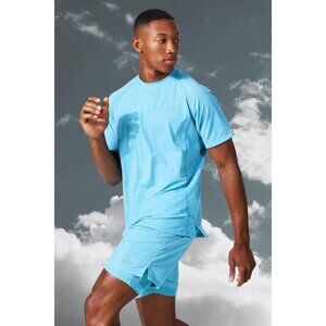 NWT Boohoo‎ MAN ACTIVE GYM LIGHTWEIGHT T SHIRT SHORT SET Size L Color Light Blue